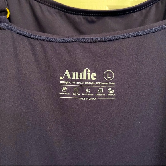 Andie ‘Amalfie’ Navy Blue One-Piece Swimsuit Size Large - Picture 8 of 9